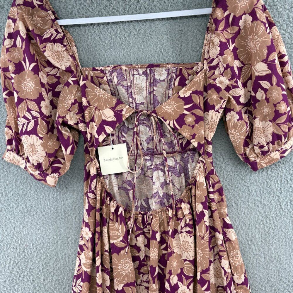 Favorite Daughter Vintage Multi Floral Puff Sleeve Maxi Dress Size 4 NWT - Picture 7 of 13
